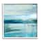 Stupell Industries Abstract Ocean Horizon Modern Nautical Painting Blue Green Framed Wall Art